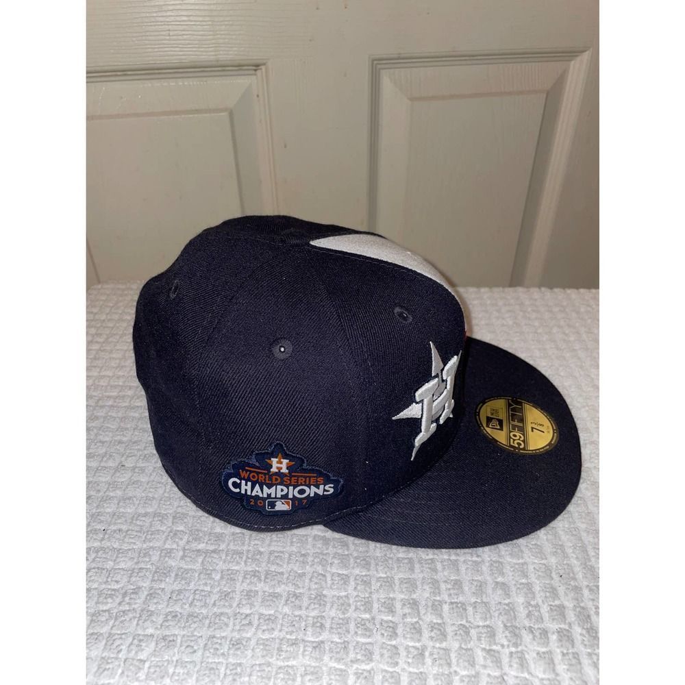 New Era 59Fifty Hat Houston Astros World Series Champions 2017 Fitted Cap 7 3/8 - Picture 4 of 7